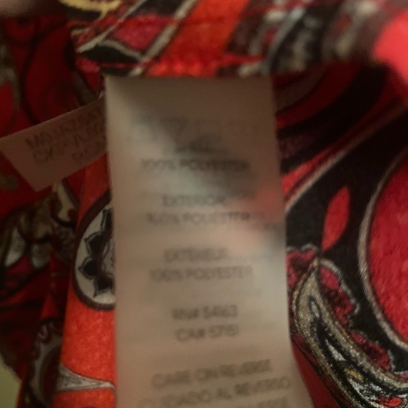 Calvin Klein Red Paisley Women's Top - Picture 6 of 6